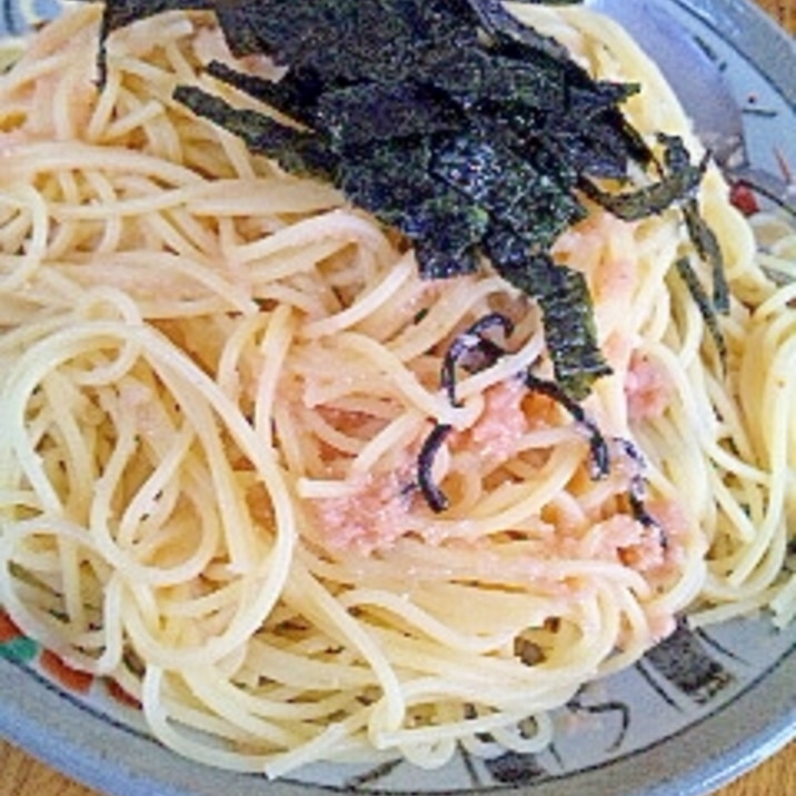 塩こんぶdeタラコのパスタ